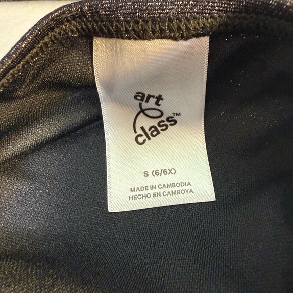 Art Class Black and Pink Shimmer Bikini for Little Girls Size S(6/6X) - Picture 5 of 8